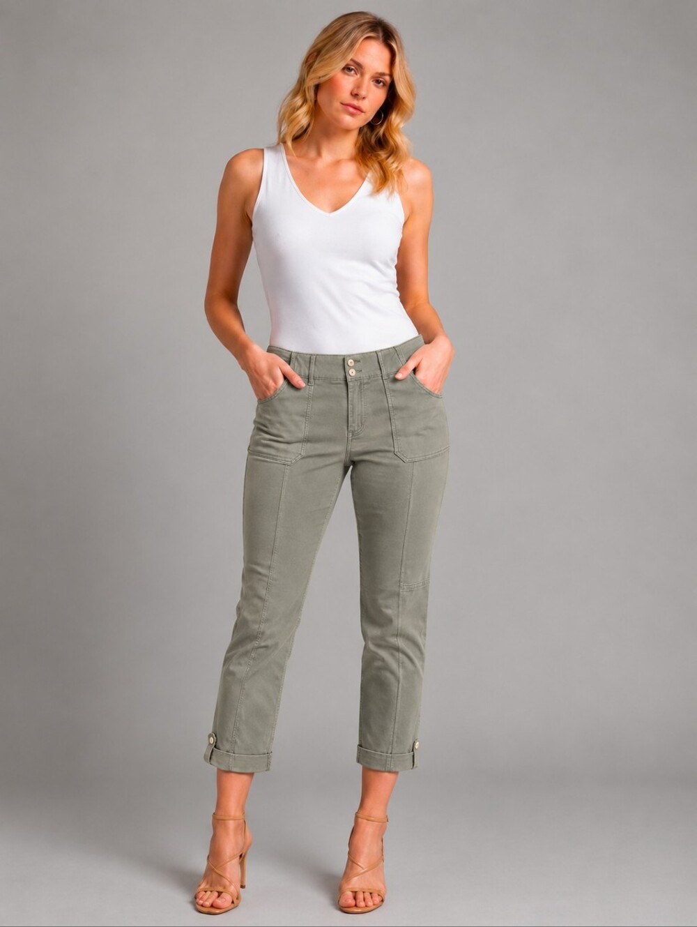 ❤️ WHITE HOUSE BLACK MARKET PRET-A-PEDI MID-RISE STRAIGHT CROP PANTS, 12 (31)